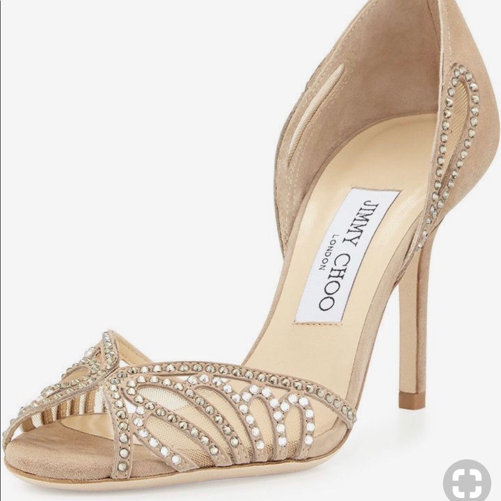 Jimmy Choo Suede Sandals in Nude